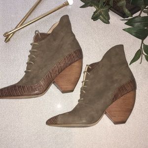 Ask Alice Smoked Suede Platform/Wedge Hybrid